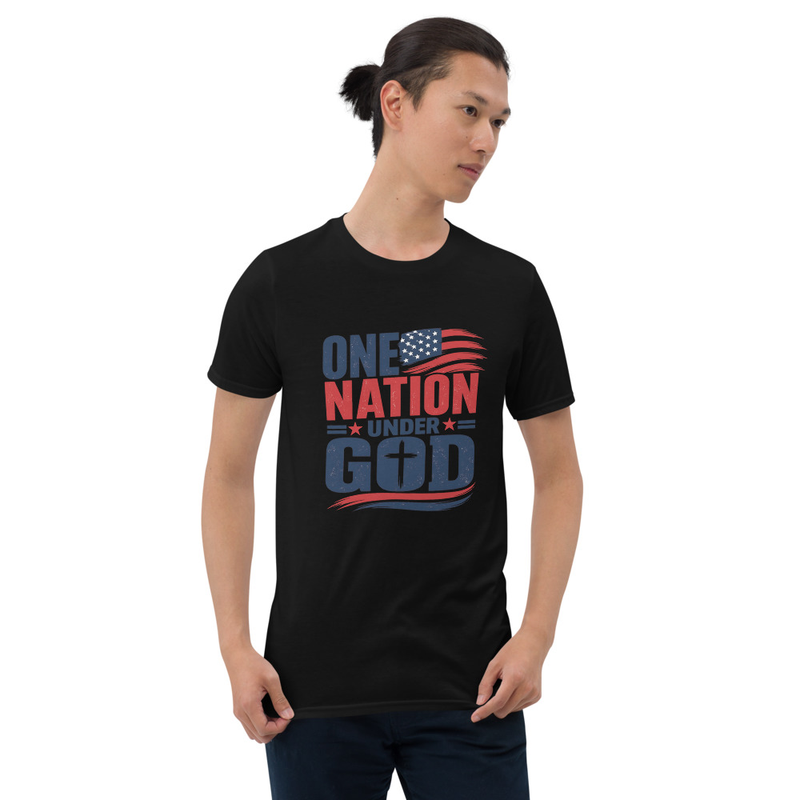 One Nation Under God Patriotic Christian T-Shirt | American Flag Faith Unisex Graphic Tee