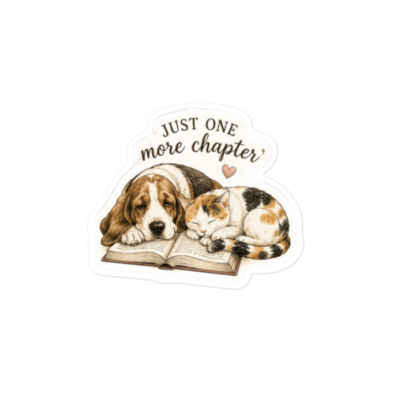 One More Chapter Kiss-cut vinyl decals – 8″×10″, Satin