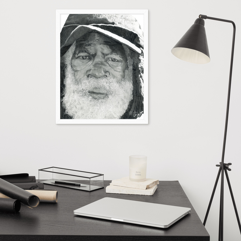 Under the Framed Print – 16″×20″, White