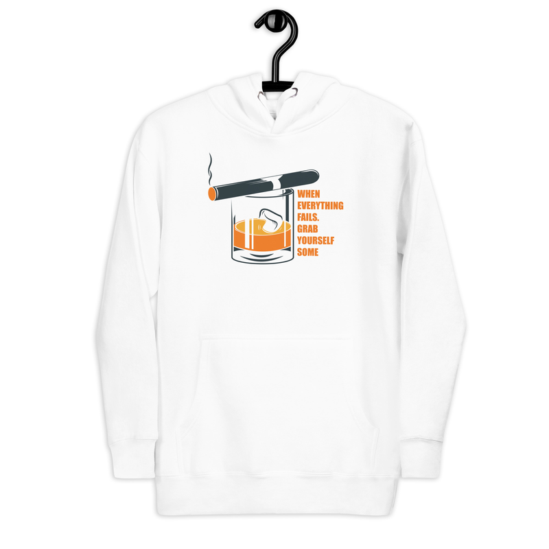 Whiskey and Cigar - When Everything Fails Grab Yourself a Whiskey and Cigar - Unisex Hoodie