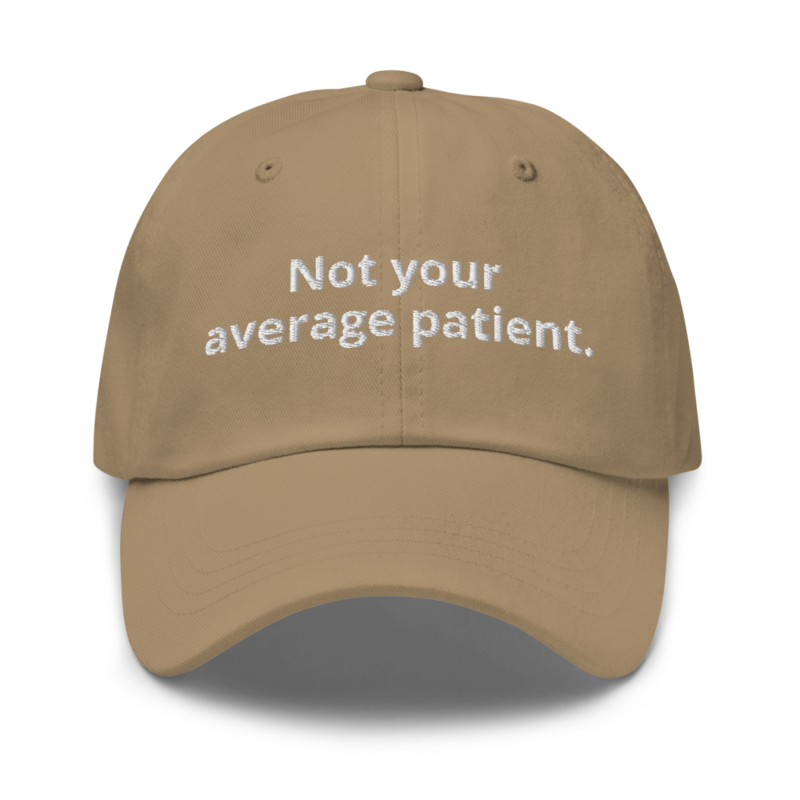 Not Your average patient hat. – One size, Khaki