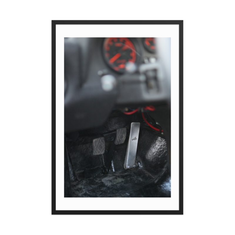 Renault Alpine A310 Gas Pedal - Framed poster (in) – 24″×36″, Black