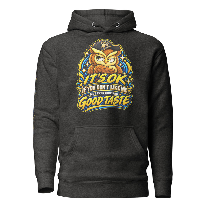 “It’s OK If You Don’t Like Me” Premium Hoodie — BOOMERBING™ SIGNATURE COLLECTION – XL, Charcoal Heather