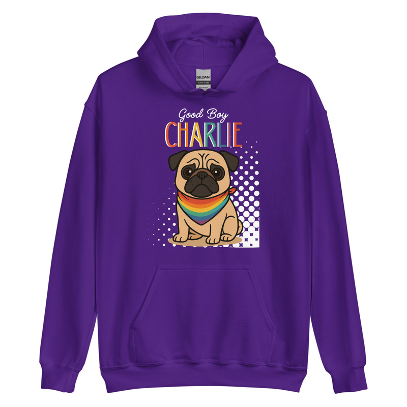 Personalized Pet Pride - Rainbow Bandana - Unisex Hoodie