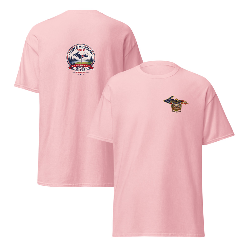 Alger County veteran's Golf Outing Logo #6 Unisex classic tee – M, Light Pink