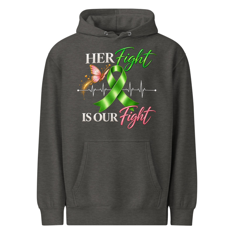 Fight Like Alexis | Her Fight Is Our Fight | Dark Color Hoodie – S, Charcoal Heather