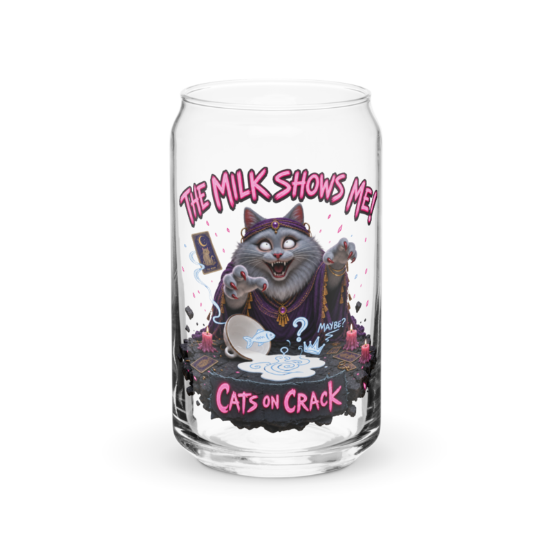 The Milk Shows Me 16oz Can Glass
