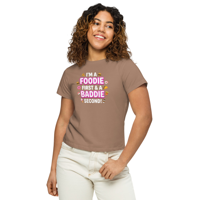 Foodie First Baddie Second Shirt Women | Cute Foodie Tee – Image 14