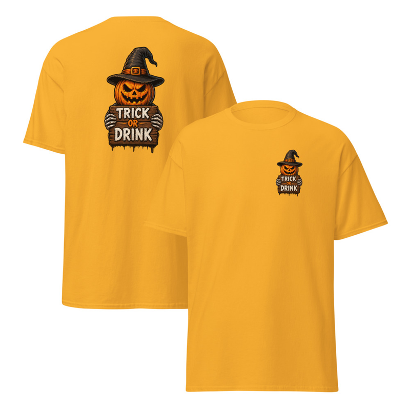 Trick or Drink Unisex classic tee – S, Gold