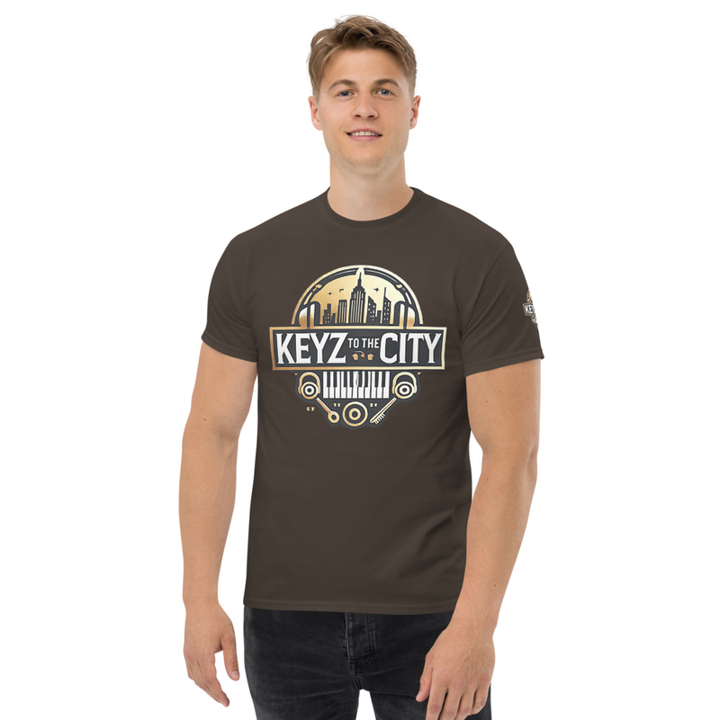 Unisex Keyz classic tee – S, Dark Chocolate