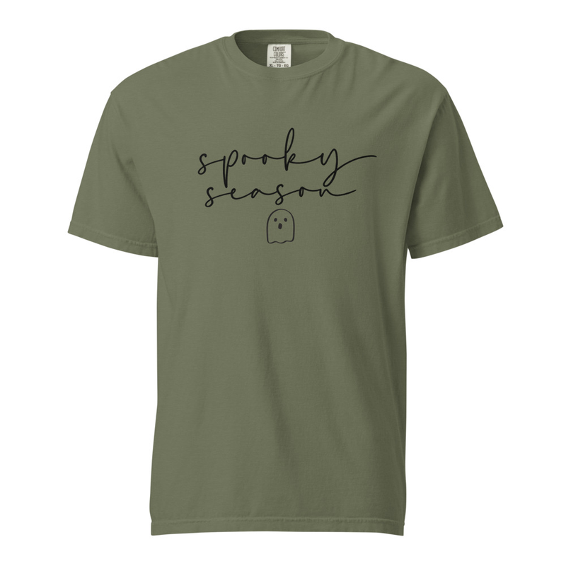 Simple Spooky Ghost Tee- Black Text – Image 2