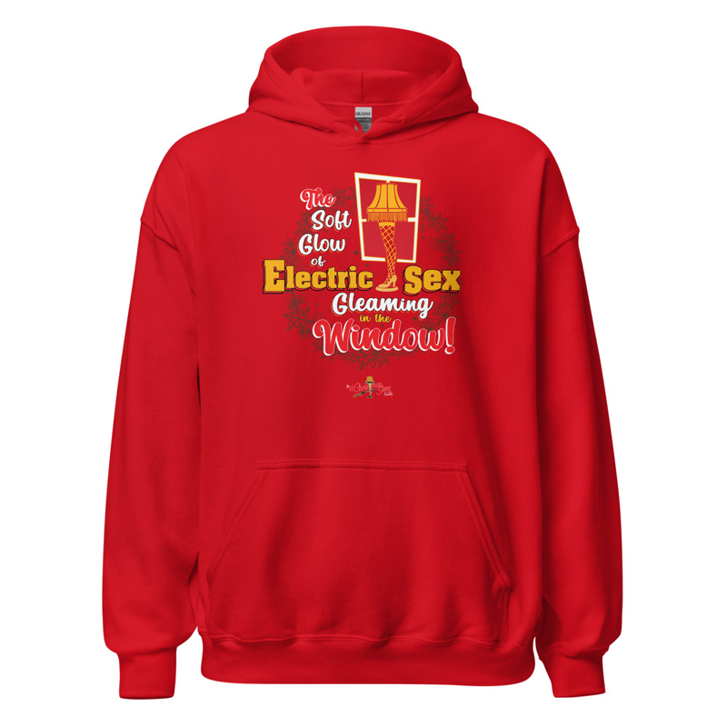 The “Electric Sex in the Window” Hoodie ✨ – XL, Red