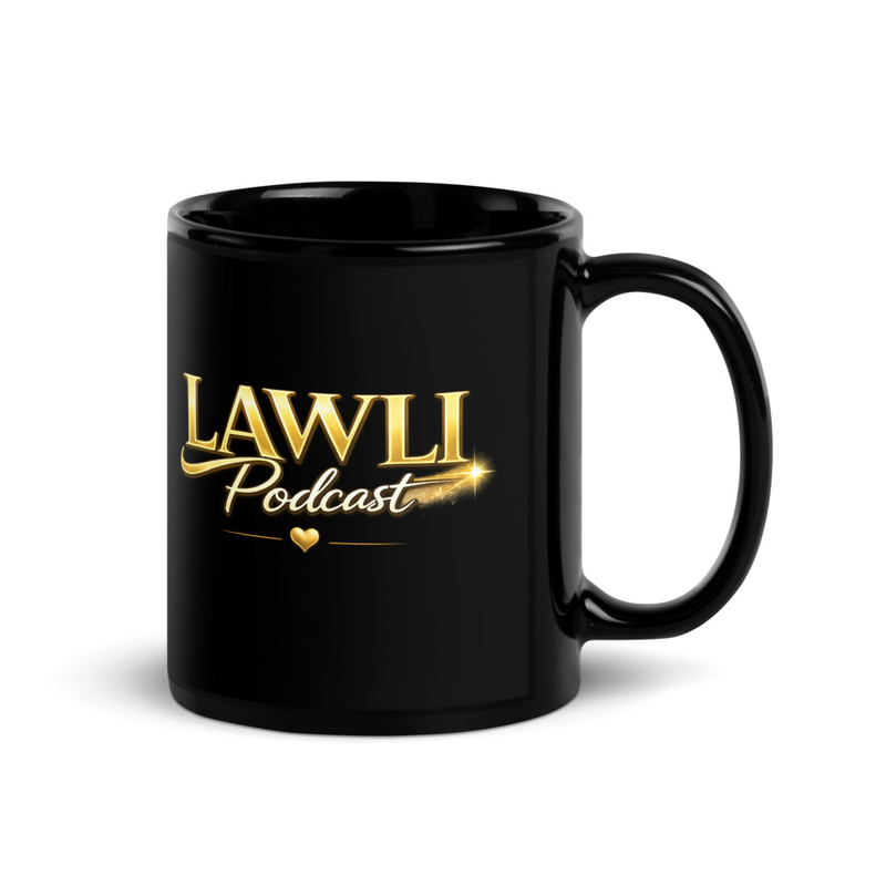 LAWLI Podcast Black Glossy Mug