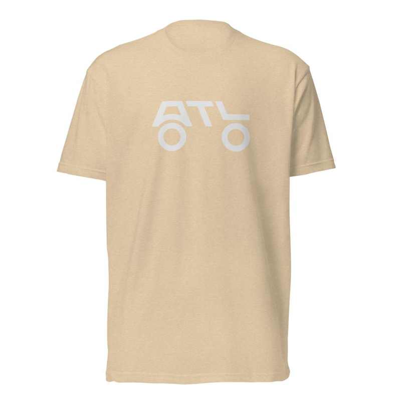 ATL White (Front Only) – XL, Heather Tan