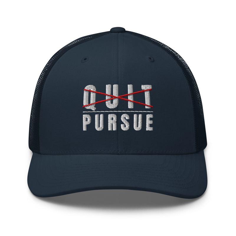 Mesh Quit/Pursue Trucker Hat