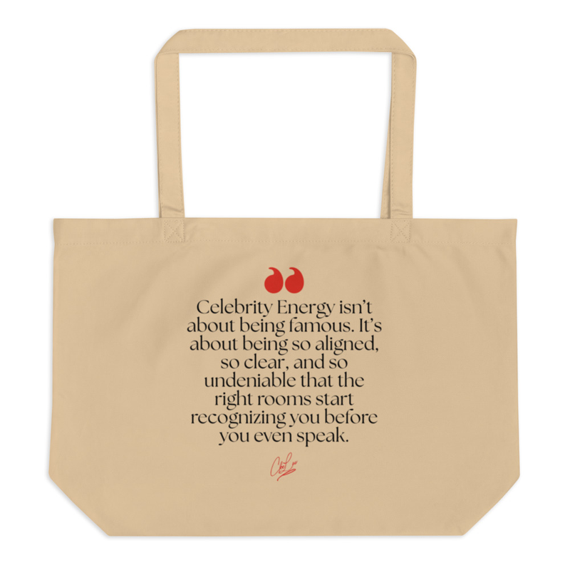 Celebrity Energy Quote tote bag