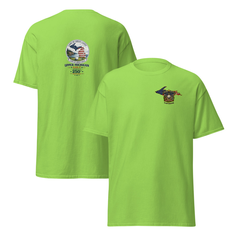 Alger Country Veteran's Golf Out Logo #3 Unisex classic tee – S, Lime