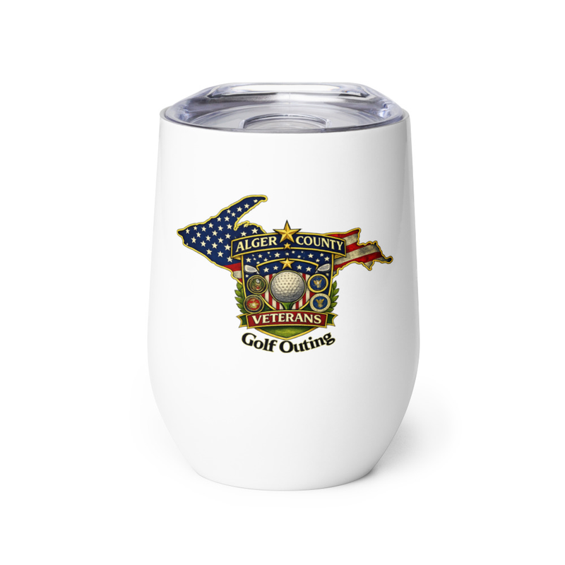Alger Country Verteran's Golf Outing Wine tumbler
