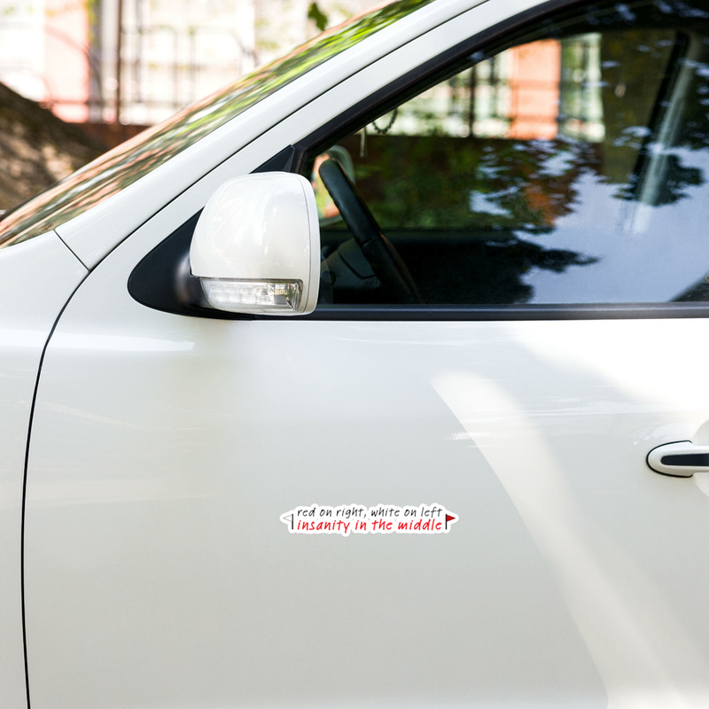 Insanity in the Middle Large Vinyl Decal view 4