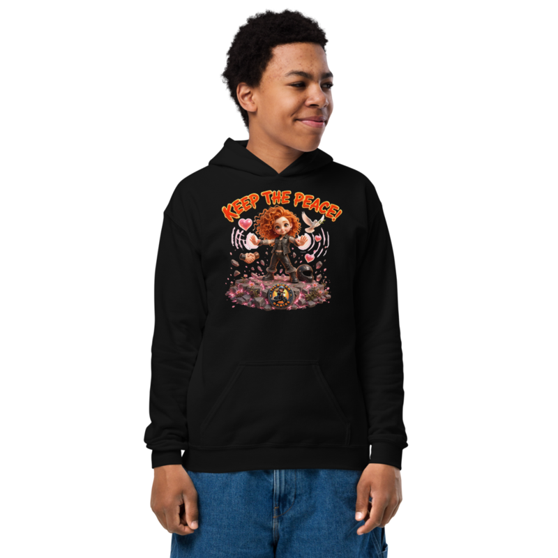 Cinnamon Keep The Peace Kids Hoodie