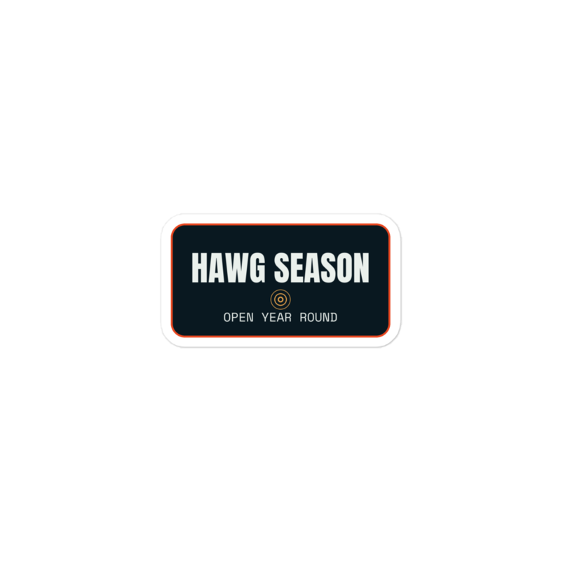 HAWG SEASON Sticker mockup