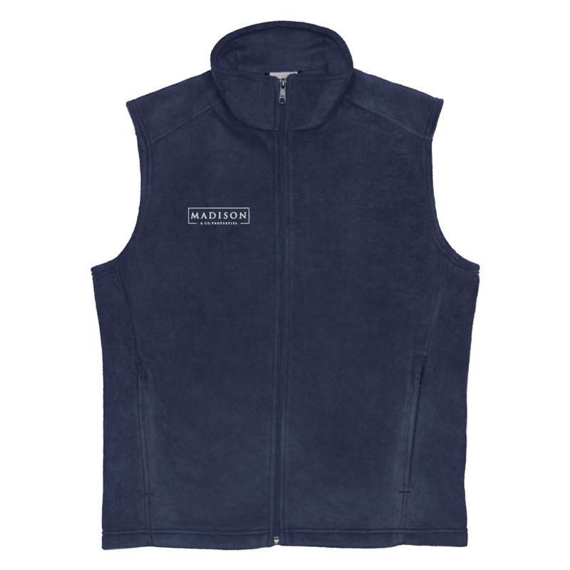 Men’s Madison Fleece Vest – XL, Collegiate Navy