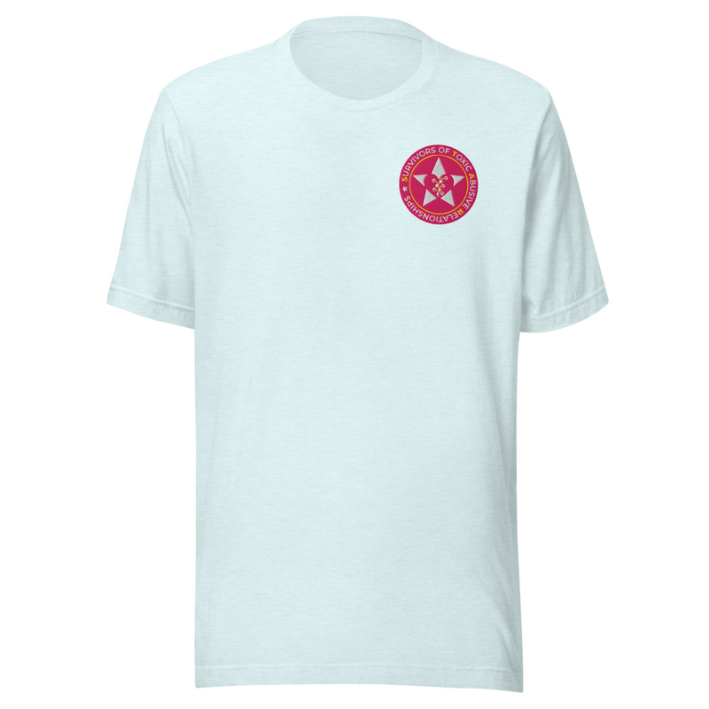 STARs Badge Embroidered T-Shirt - Light – XL, Heather Ice Blue