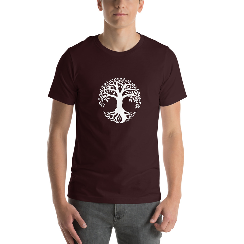 Yggdrasil Unisex t-shirt – M, Oxblood Black