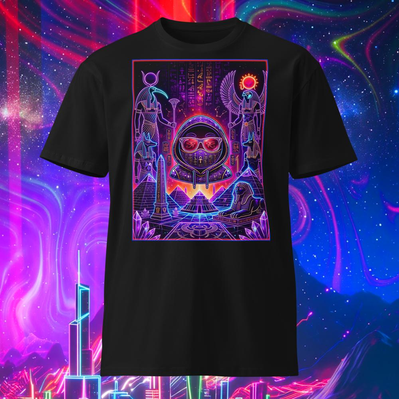 Neon Kemetic Mystic Hipstar Gods Sphinx T-shirt 