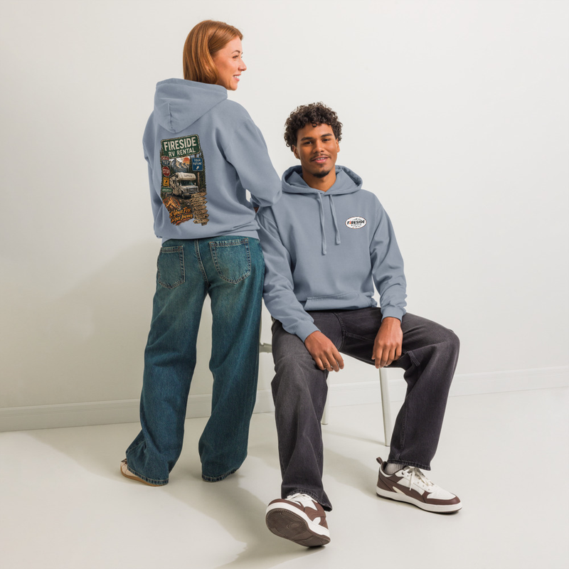 Bradenton Unisex garment-dyed hoodie – 3XL, Blue Jean