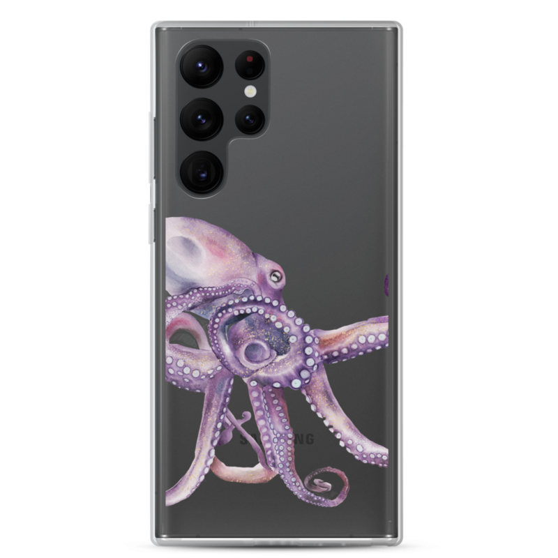 Watercolor Octopus Clear Case for Samsung® – Samsung Galaxy S22 Ultra