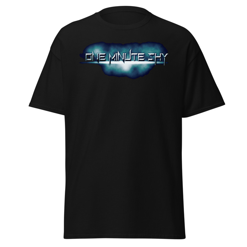 One Minute Shy Blue Logo T-Shirt