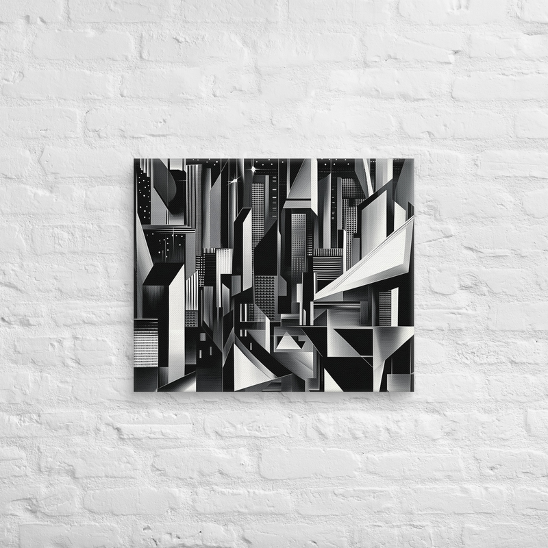 Abstract City Skyline on Canvas | Wall Art Decor