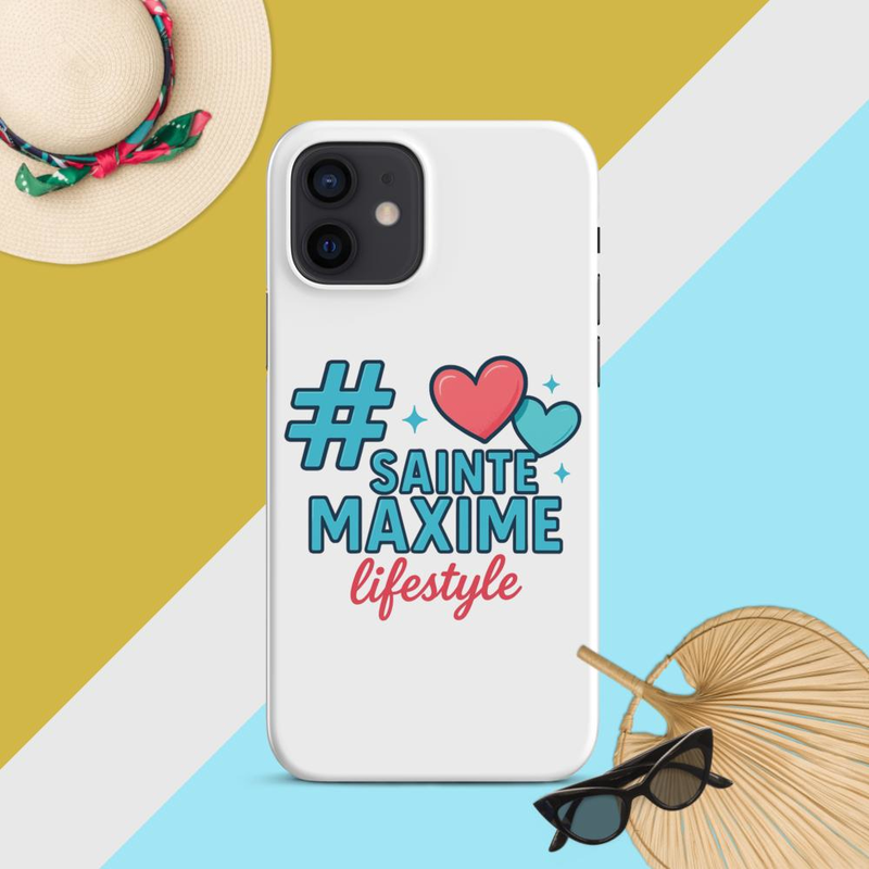 Coque Glossy iPhone Apple #SAINTEMAXIME Logo 2026 - vue 6
