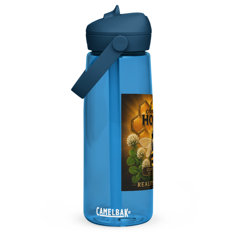 Flip straw water bottle