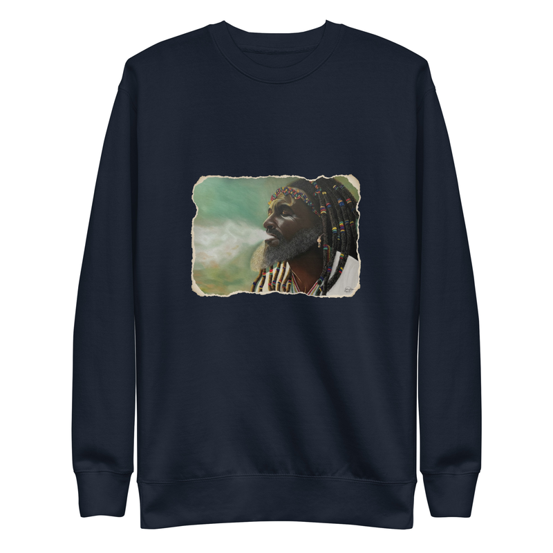 Mellow King - Unisex Premium Sweatshirt – XL, Navy Blazer