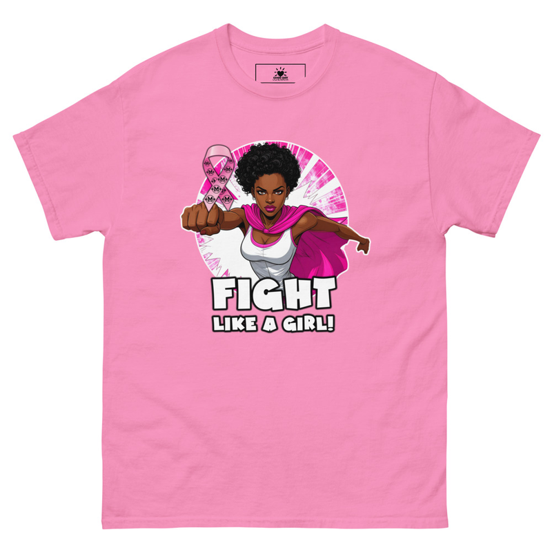 "Fight Like A Girl" Unisex Classic T-Shirt – XL, Azalea