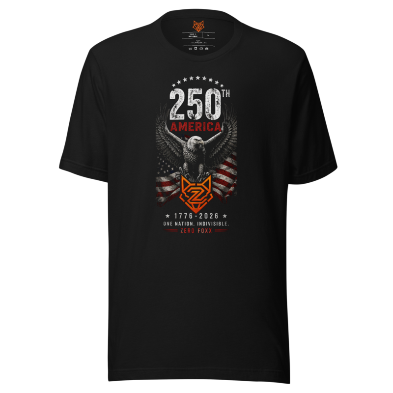 America's 250th — One Nation Indivisible | Double-Sided Tee — Black / XS