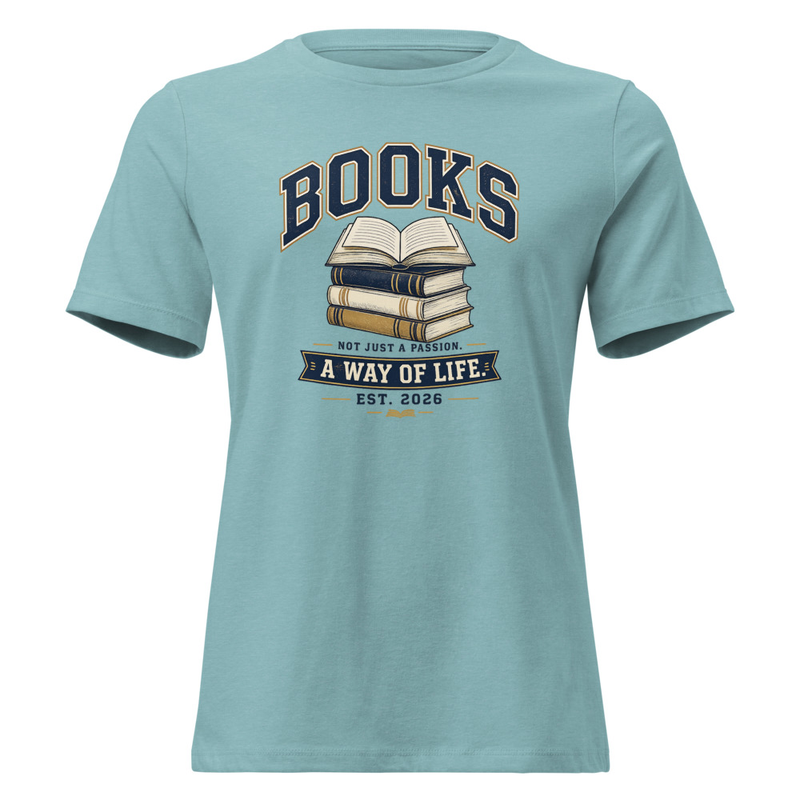 Book way of life Women's Relaxed T-Shirt – S, Heather Blue Lagoon