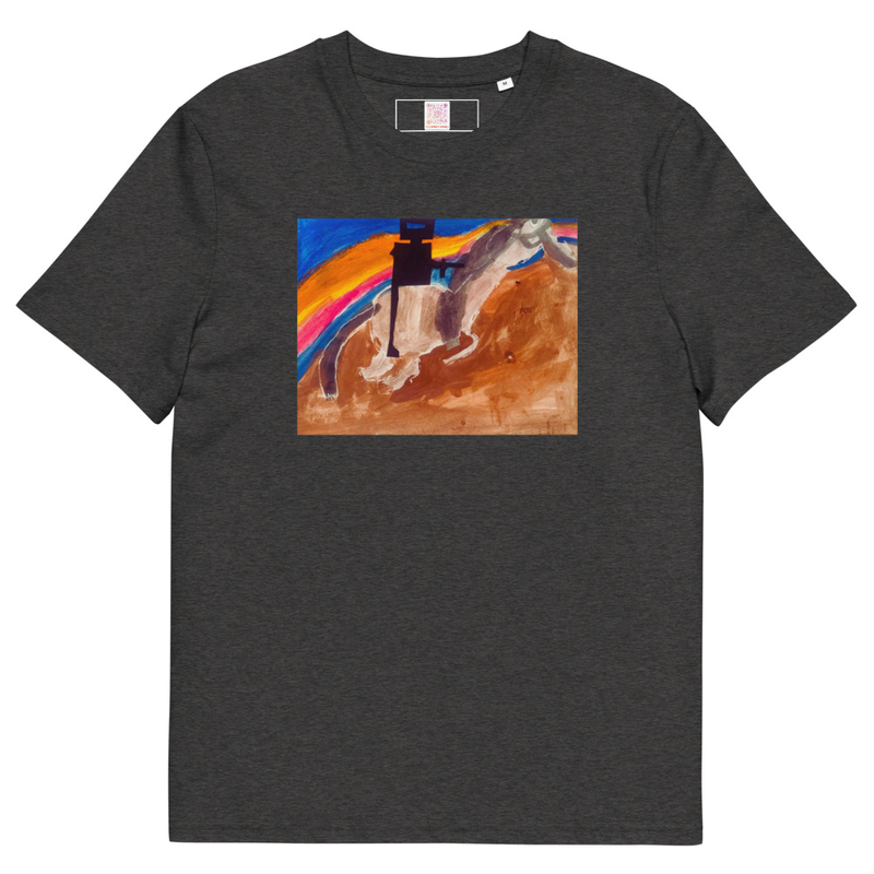 Ned Kelly - Unisex Organic Cotton Tee – L, Dark Heather Grey