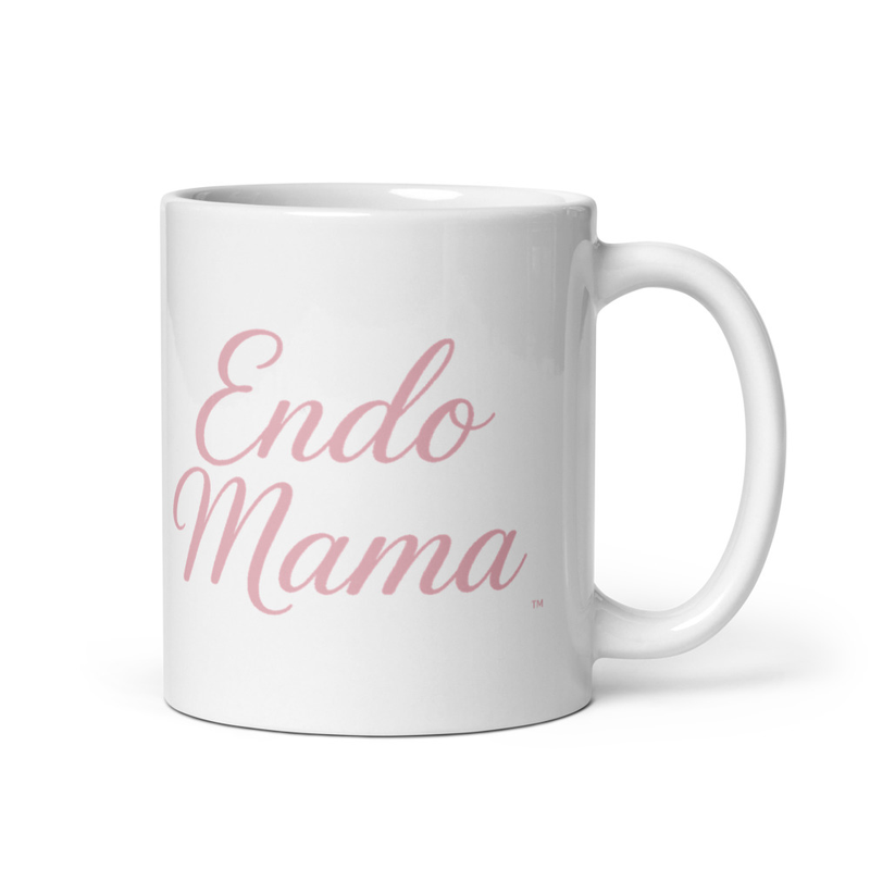 Endo Mama White Glossy Mug – Image 2