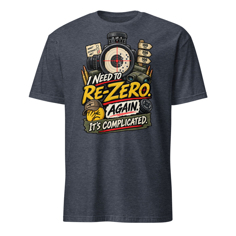 Re-Zero Short-Sleeve Unisex T-Shirt – 3XL, Heather Navy