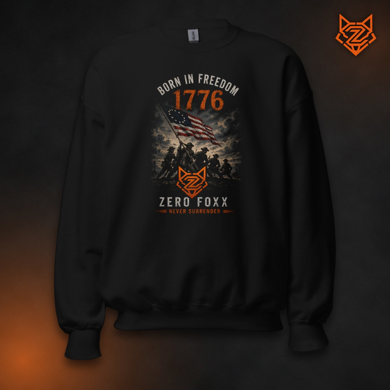 1776 — Born in Freedom | Sweatshirt — Front