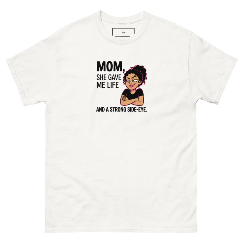 Mom Side eye -classic tee – S, White