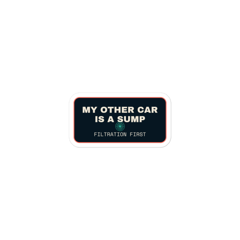 MY OTHER CAR IS A SUMP Sticker mockup