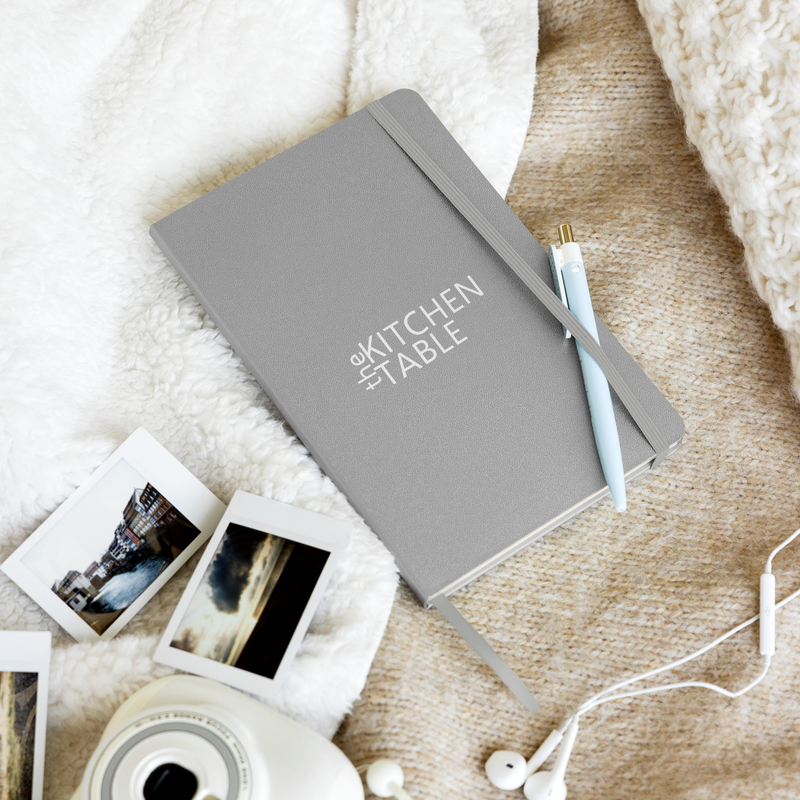 Kitchen Table Hardcover bound notebook – 5.5″×8.5″, Silver