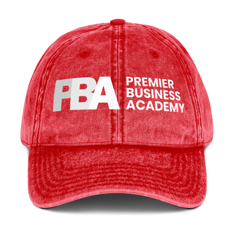 PBA Vintage Cotton Twill Cap – One size, Red