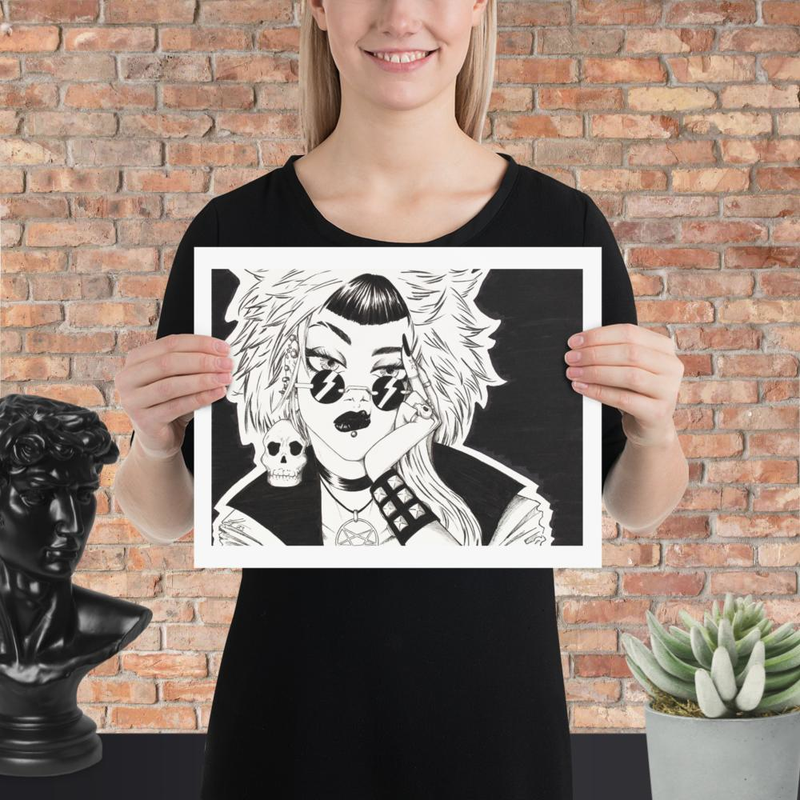 Punk Girl B&W