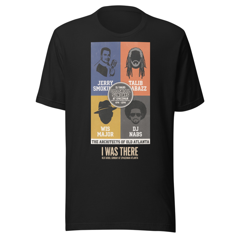 "I Was There" Old Skool Sunday at Spaceman - Old Atlanta T-Shirt BLACK