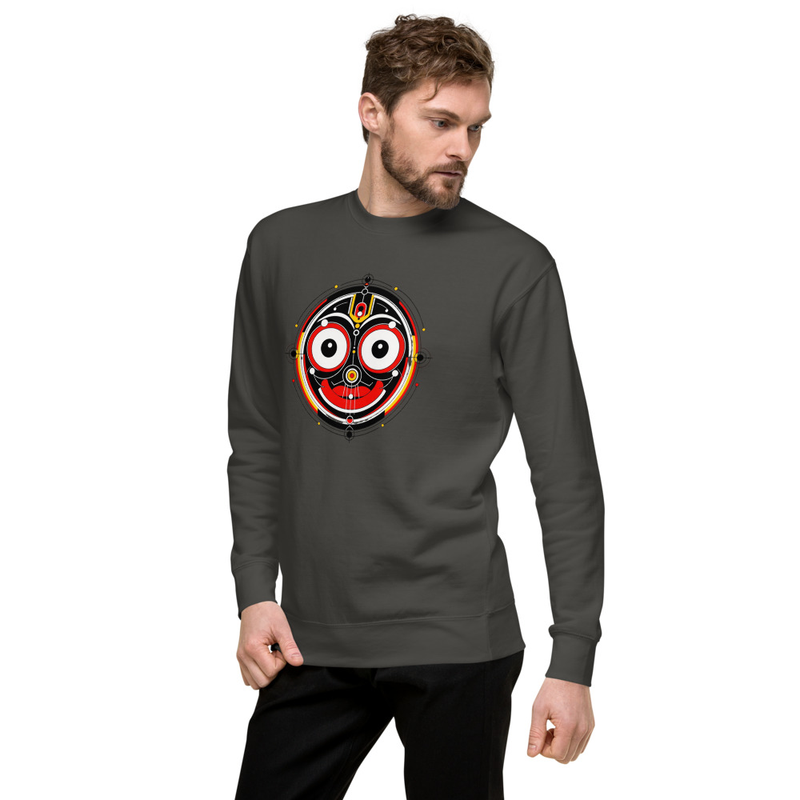 Jagannatha Abstract Premium Sweatshirt – XL, Vintage Black